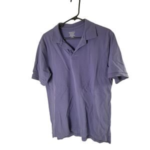 Merona Men's Ultimate Polo Purple Collared Short Sleeve Shirt Classic Fit Size M